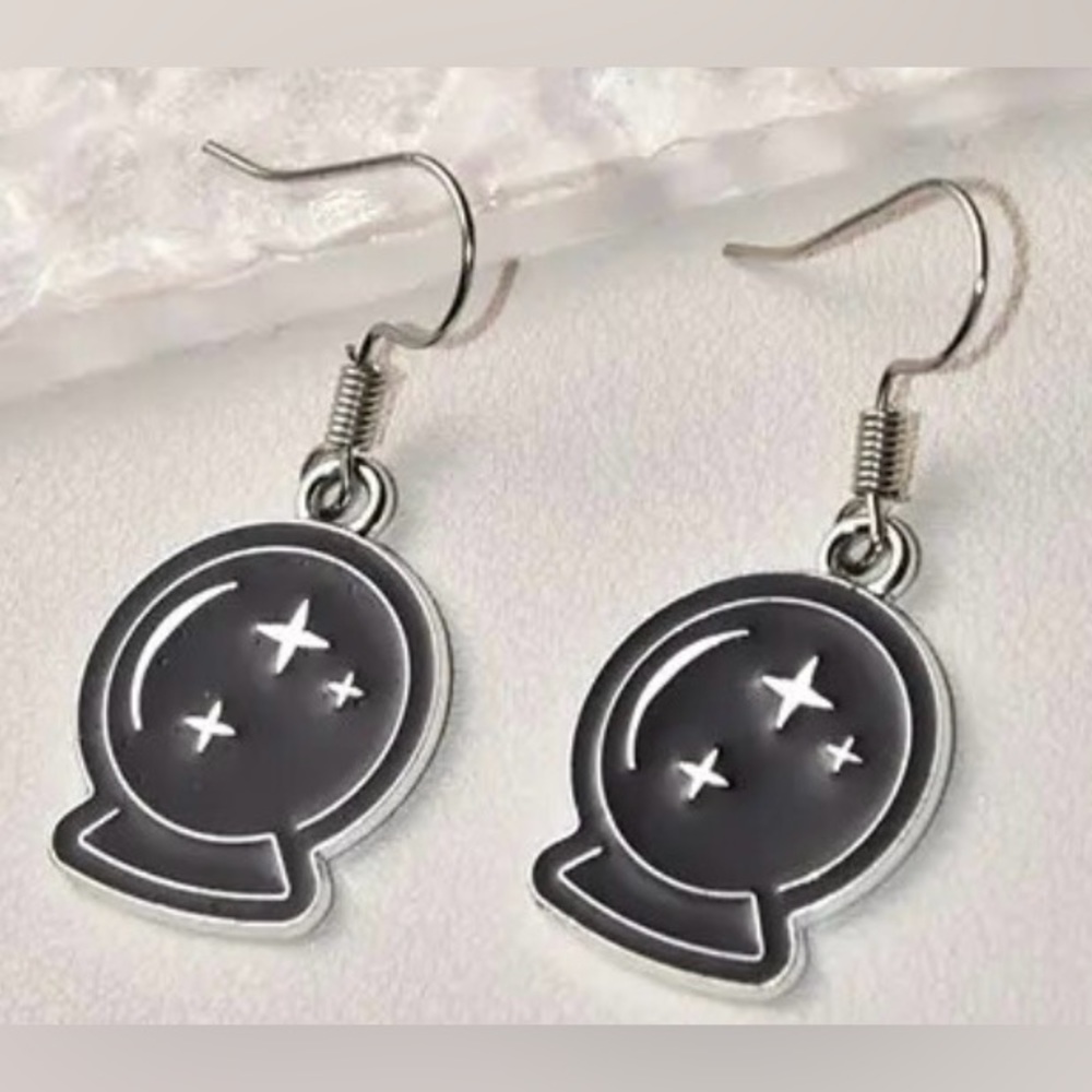 $2 CRYSTAL BALL EARRINGS. STAINLESS STEEL. NEW. $2 WITH ANY $10 ORDER OR MORE - Picture 9 of 16